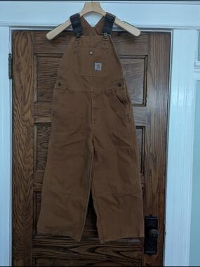 Carhartt Brown Workwear Overalls with Dark Strap Accents
